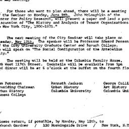 Announcements, 1975-05-13. ...