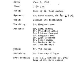 Minutes, 1969-06-05. The Na...