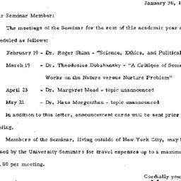 Announcements, 1971-01-30. ...