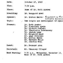 Minutes, 1969-10-17. The Na...