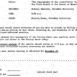 Announcements, 1975-11-21. ...