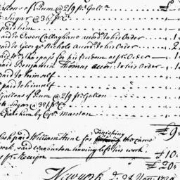 Document, 1729 November 28