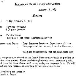 Announcements, 1993-01-18. ...