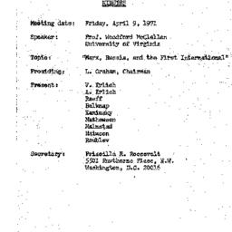 Minutes, 1971-04-09. Slavic...