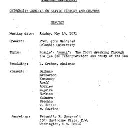 Minutes, 1971-05-14. Slavic...