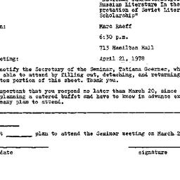 Announcements, 1978-03-02. ...