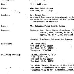 Minutes, 1970-12-04. Social...