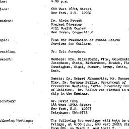 Minutes, 1971-02-05. Social...