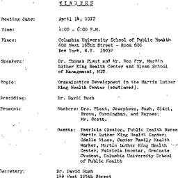 Minutes, 1972-04-14. Social...