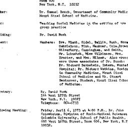 Minutes, 1973-03-02. Social...