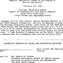 Announcements, 1992-02-24. ...