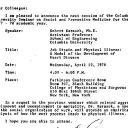 Announcements, 1978-04-03. ...