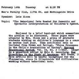 Announcements, 1967-02-14. ...