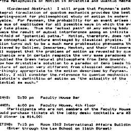 Announcements, 1991-04-30. ...