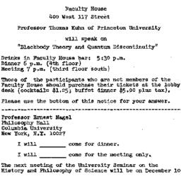Announcements, 1973-11-26. ...