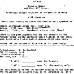 Announcements, 1975-08-21. ...