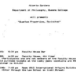 Announcements, 1991-11-26. ...