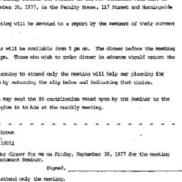 Announcements, 1977-09-30. ...
