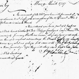 Document, 1737 March 09