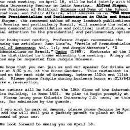 Announcements, 1991-04-18. ...