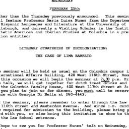Announcements, 1981-02-25. ...