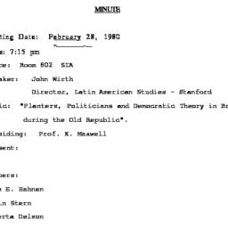 Minutes, 1980-02-28. Brazil...