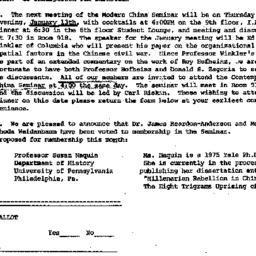 Announcements, 1977-01-03. ...