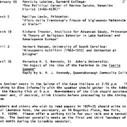 Schedules, The Renaissance,...