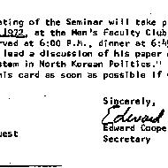 Announcements, 1972-02-04. ...