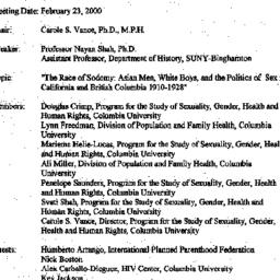 Minutes, 2000-02-23. Sexual...