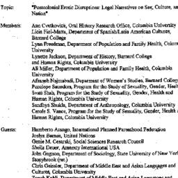 Minutes, 1999-10-20. Sexual...