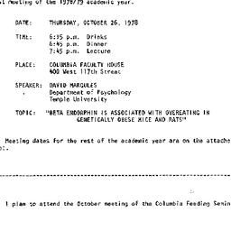 Announcements, 1978-10-26. ...