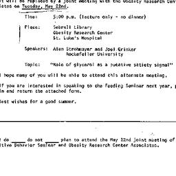 Announcements, 1979-05-22. ...