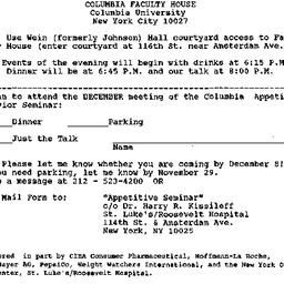 Announcements, 1993-12-09. ...