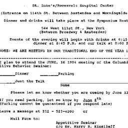 Announcements, 1994-06-16. ...