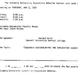 Announcements, 1977-05-05. ...