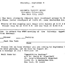Announcements, 1994-09-08. ...