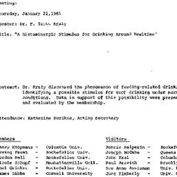 Minutes, 1981-01-22. Appeti...