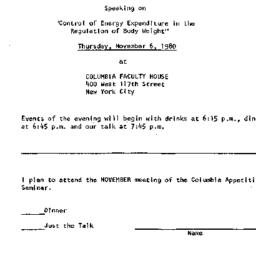 Announcements, 1980-11-06. ...