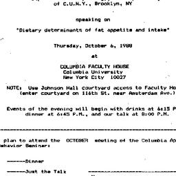 Announcements, 1988-10-06. ...