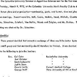 Minutes, 1972-03-09. Appeti...