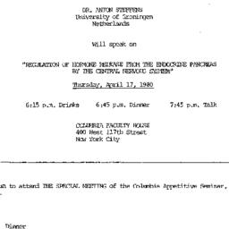 Announcements, 1980-04-17. ...