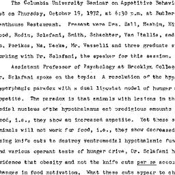Minutes, 1972-10-19. Appeti...