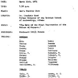 Minutes, 1971-03-11. The An...