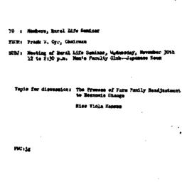 Announcements, 1960-11-28. ...