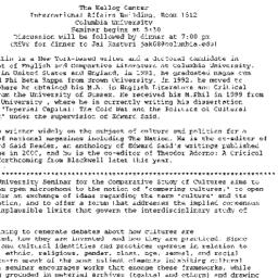 Announcements, 2001-01-31. ...