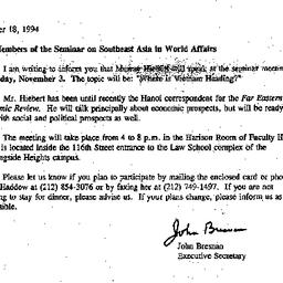 Minutes, 1994-10-18. Southe...