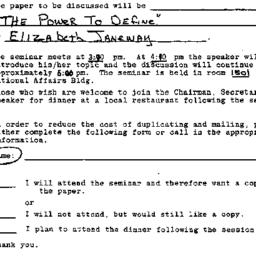 Announcements, 1981-02-03. ...