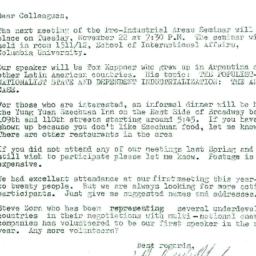 Announcements, 1977-11-22. ...