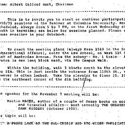 Announcements, 1990-10-22. ...